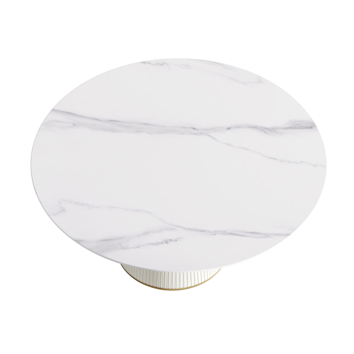 Modern European furniture - White Modern Artificial Stone Dining Table - www.oroa.com