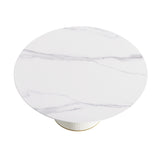 Modern European furniture - White Modern Artificial Stone Dining Table - www.oroa.com