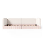 Twin Upholstered Montessori Floor Bed with Guardrails | OROA Kids
