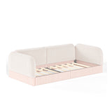 Twin Upholstered Montessori Floor Bed with Guardrails | OROA Kids