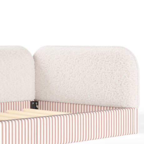 Twin Upholstered Montessori Floor Bed with Guardrails | OROA Kids