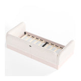 Twin Upholstered Montessori Floor Bed with Guardrails | OROA Kids