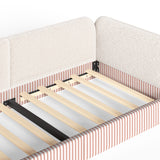 Twin Upholstered Montessori Floor Bed with Guardrails | OROA Kids