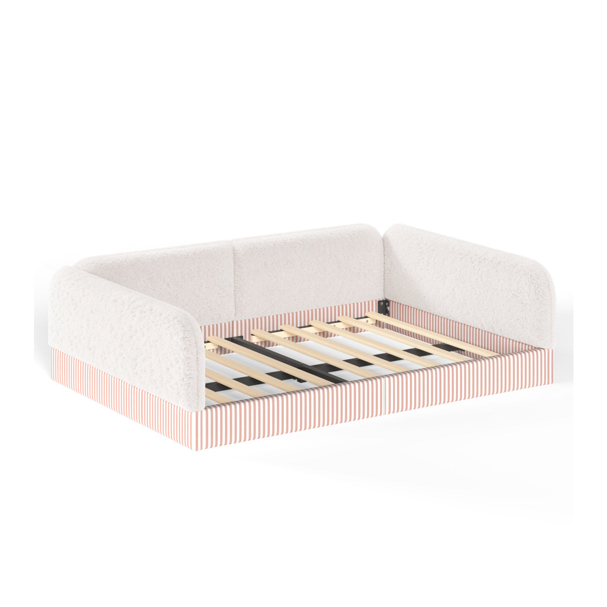 Upholstered Teddy Fleece Floor Bed Frame | OROA Kids