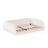 Upholstered Teddy Fleece Floor Bed Frame | OROA Kids