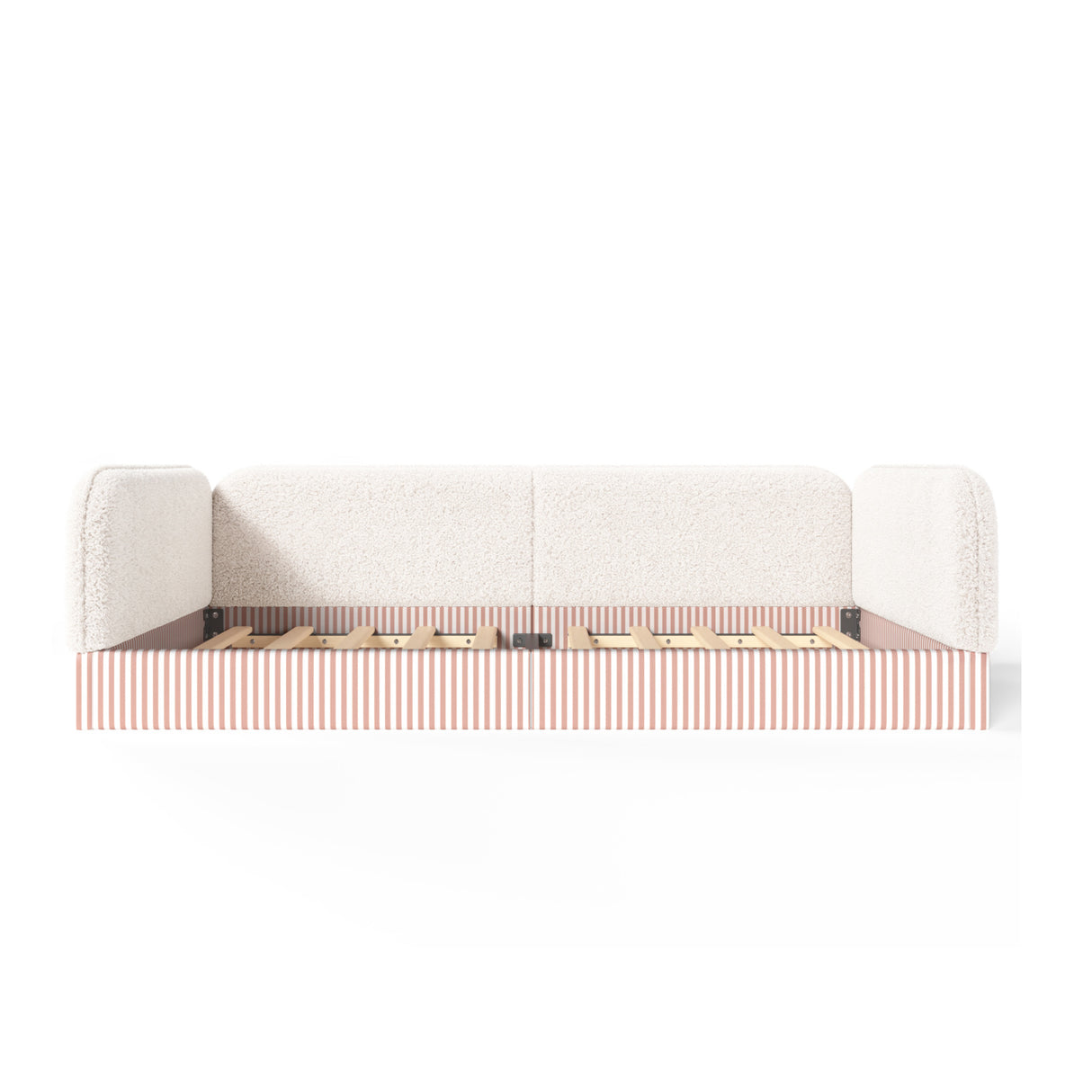 Upholstered Teddy Fleece Floor Bed Frame | OROA Kids