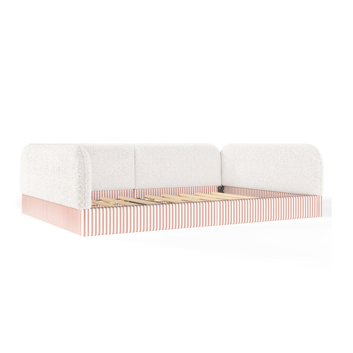 Upholstered Teddy Fleece Floor Bed Frame | OROA Kids