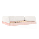 Upholstered Teddy Fleece Floor Bed Frame | OROA Kids