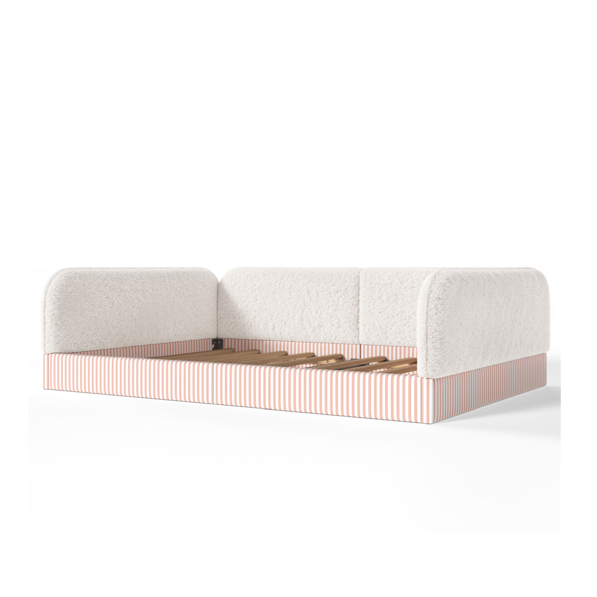 Upholstered Teddy Fleece Floor Bed Frame | OROA Kids
