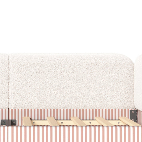 Upholstered Teddy Fleece Floor Bed Frame | OROA Kids