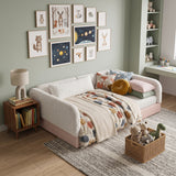 Upholstered Teddy Fleece Floor Bed Frame | OROA Kids