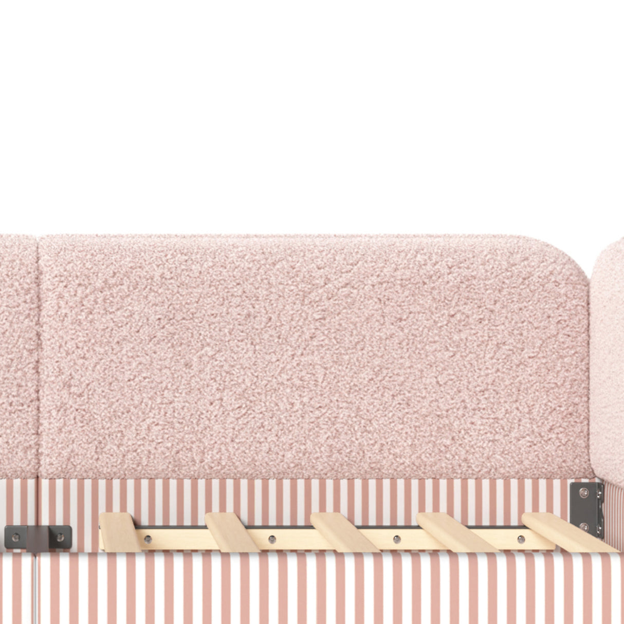 Full Size Upholstered Teddy Fleece Floor Bed Frame for Kids | OROA Kids