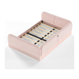 Full Size Upholstered Teddy Fleece Floor Bed Frame for Kids | OROA Kids