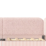 Full Size Upholstered Teddy Fleece Floor Bed Frame for Kids | OROA Kids