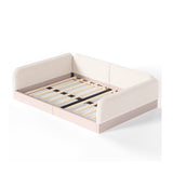 Queen Upholstered Montessori Floor Bed with Guardrails | OROA Kids