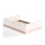 Queen Upholstered Montessori Floor Bed with Guardrails | OROA Kids