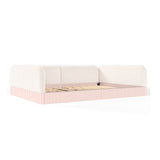 Queen Upholstered Montessori Floor Bed with Guardrails | OROA Kids