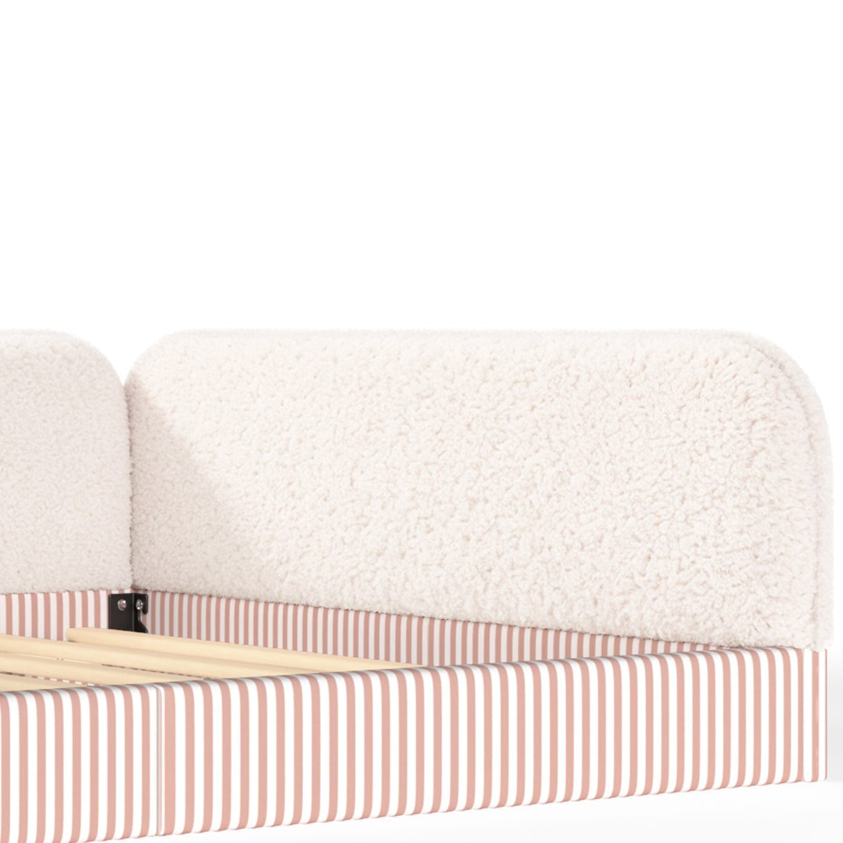 Queen Upholstered Montessori Floor Bed with Guardrails | OROA Kids