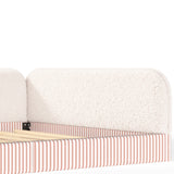 Queen Upholstered Montessori Floor Bed with Guardrails | OROA Kids