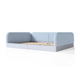 Upholstered Teddy Fleece Floor Queen Bed | OROA Kids