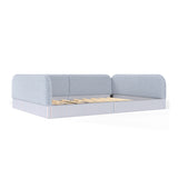 Upholstered Teddy Fleece Floor Queen Bed | OROA Kids