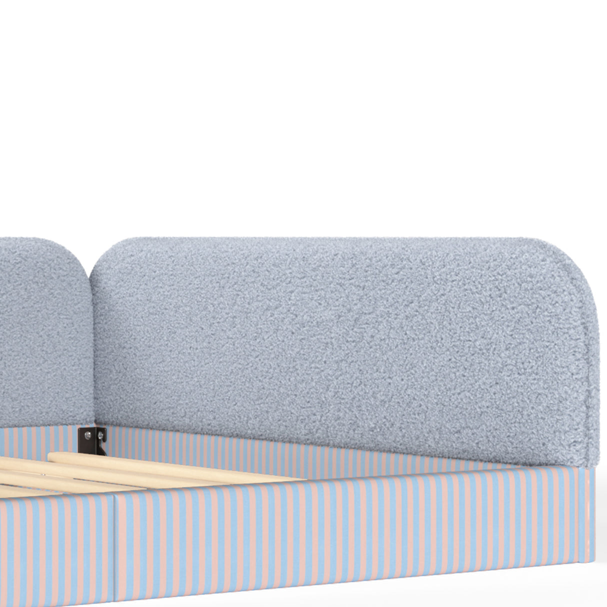 Upholstered Teddy Fleece Floor Queen Bed | OROA Kids