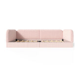 Queen Size Upholstered Teddy Fleece Floor Bed Frame | OROA Kids