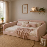 Queen Size Upholstered Teddy Fleece Floor Bed Frame | OROA Kids