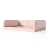 Queen Size Upholstered Teddy Fleece Floor Bed Frame | OROA Kids