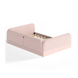 Queen Size Upholstered Teddy Fleece Floor Bed Frame | OROA Kids