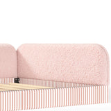 Queen Size Upholstered Teddy Fleece Floor Bed Frame | OROA Kids