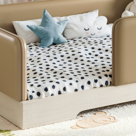 Brown Twin Upholstered Montessori Floor Bed Frame | OROA Kids