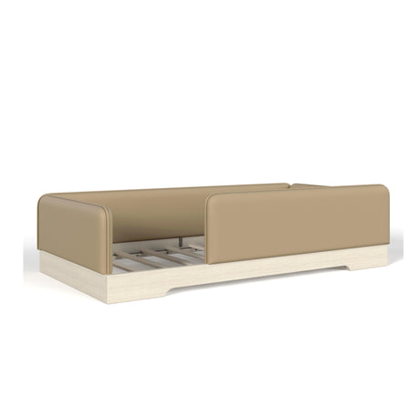 Brown Twin Upholstered Montessori Floor Bed Frame | OROA Kids