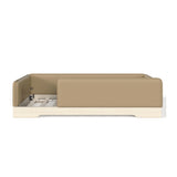 Brown Twin Upholstered Montessori Floor Bed Frame | OROA Kids