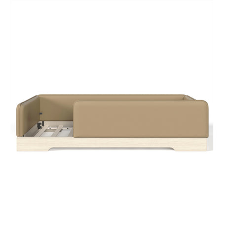 Brown Twin Upholstered Montessori Floor Bed Frame | OROA Kids