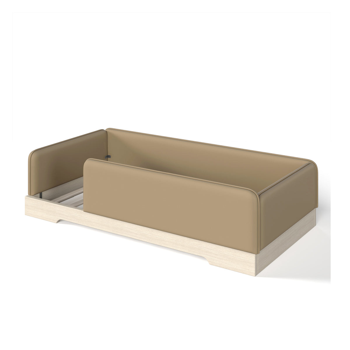 Brown Twin Upholstered Montessori Floor Bed Frame | OROA Kids