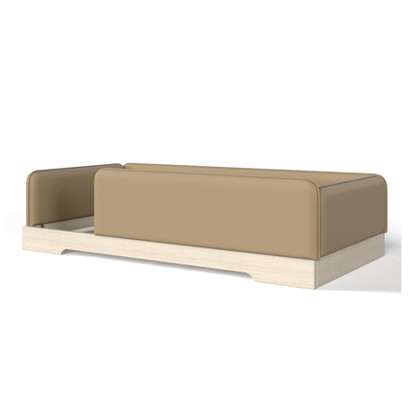 Brown Twin Upholstered Montessori Floor Bed Frame | OROA Kids