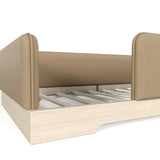 Brown Twin Upholstered Montessori Floor Bed Frame | OROA Kids