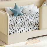 Twin Size Upholstered Beige Floor Bed | OROA Kids