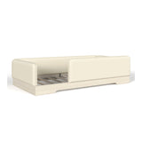 Twin Size Upholstered Beige Floor Bed | OROA Kids