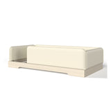 Twin Size Upholstered Beige Floor Bed | OROA Kids