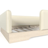 Twin Size Upholstered Beige Floor Bed | OROA Kids