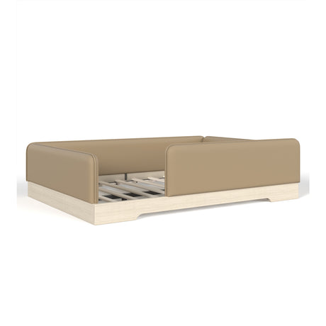 Full Size Faux Leather Upholstered Floor Bed | OROA Kids