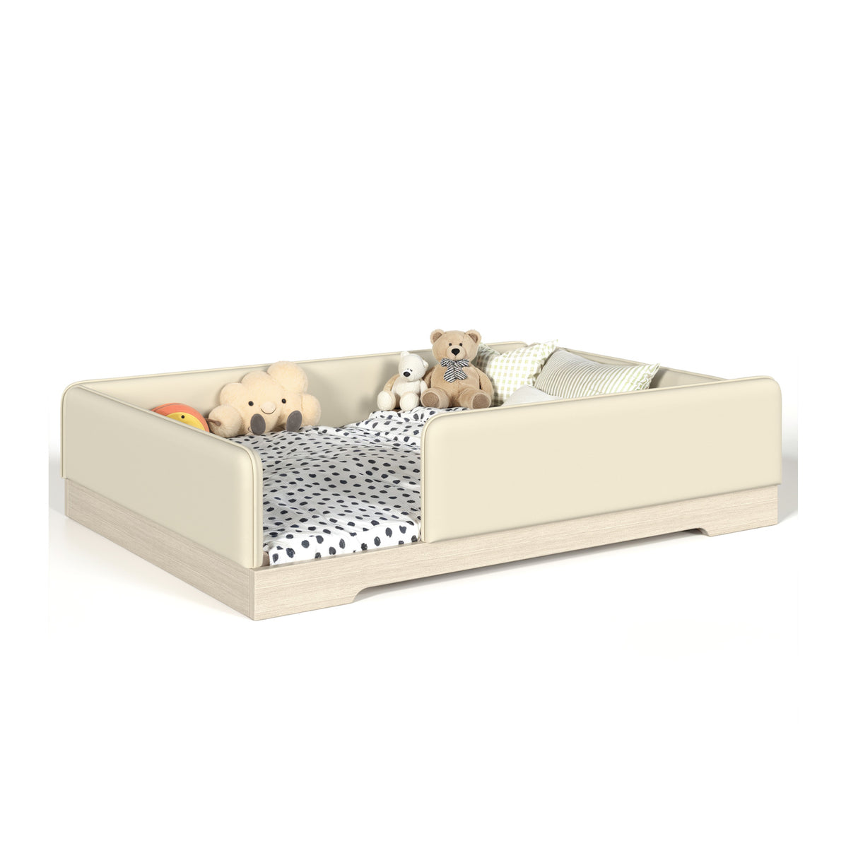 Queen Upholstered Floor Bed | OROA Kids