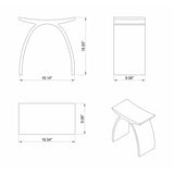 White Arched Bathroom Stool | OROA
