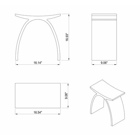 White Arched Bathroom Stool | OROA