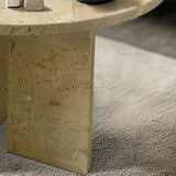 Gold Yellow Beige Natural Marble Coffee Table | OROA