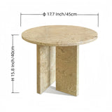 Gold Yellow Beige Natural Marble Coffee Table | OROA