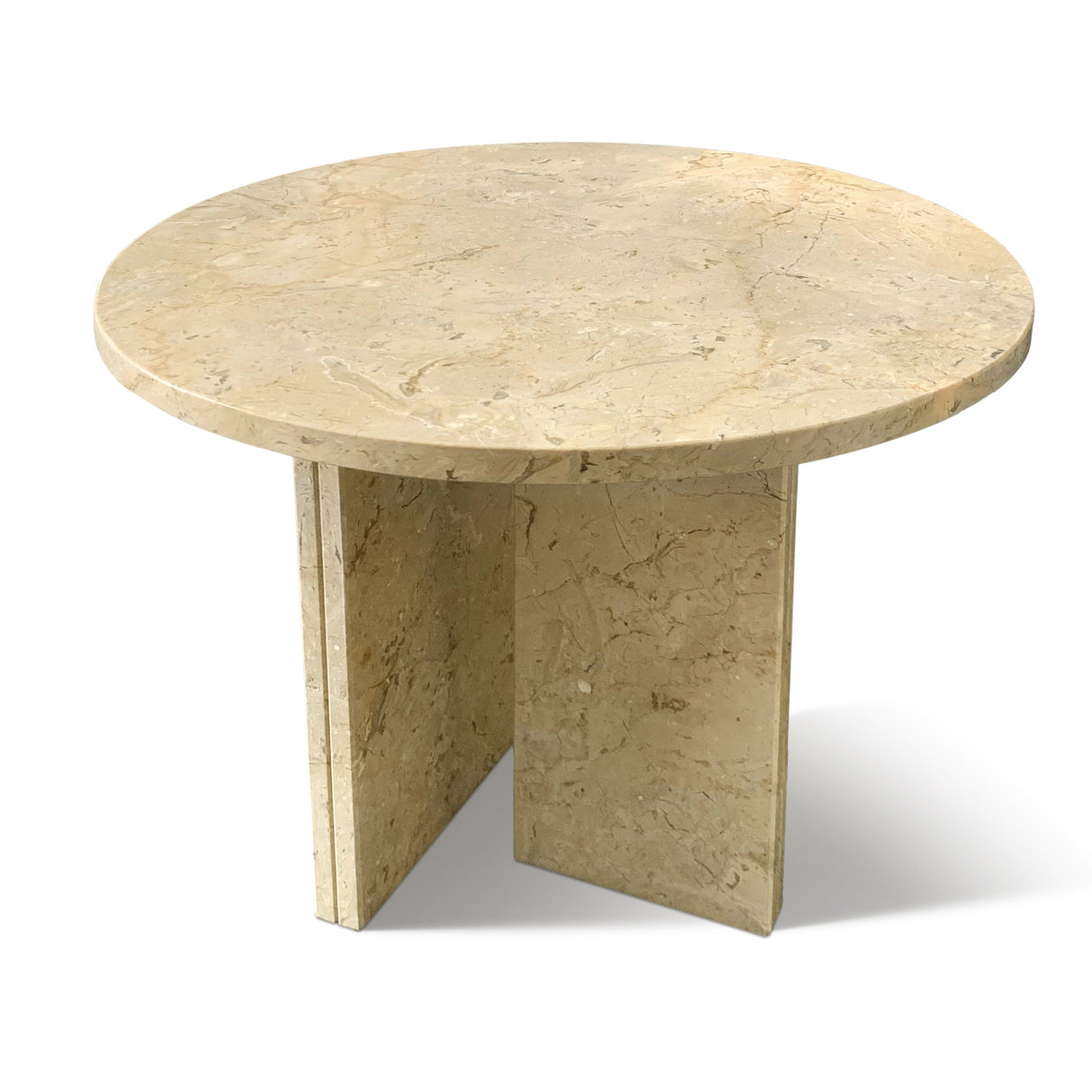 Gold Yellow Beige Natural Marble Coffee Table | OROA