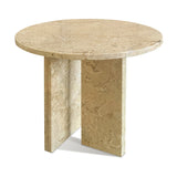 Gold Yellow Beige Natural Marble Coffee Table | OROA